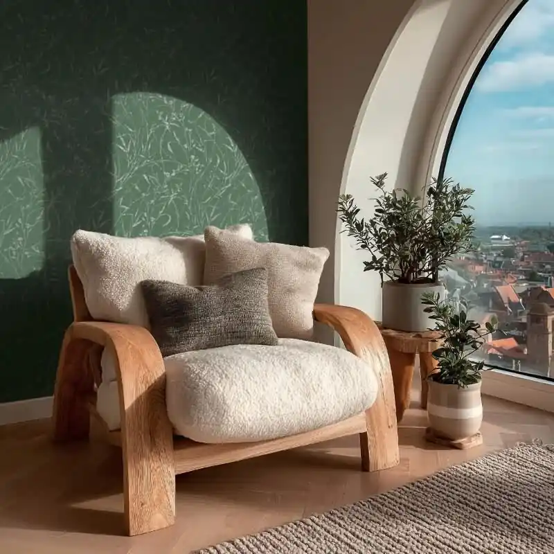 Botanical & Dschungel Vliestapete in Grün & Grau - Vibes & Styles von livingwalls (KG-177087) Nur Für Kurze Zeit