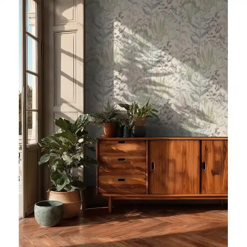 Abverkauf Braun Botanical & Dschungel-Design Vliestapete - Vibes & Styles Kollektion (KG-177093)