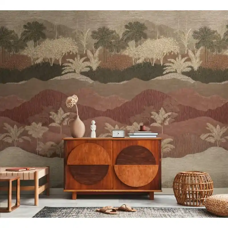 Elegante Vliestapete Braun-Bäume & Wald - Exklusiv Vibes & Styles (KG-177155) Geprüft