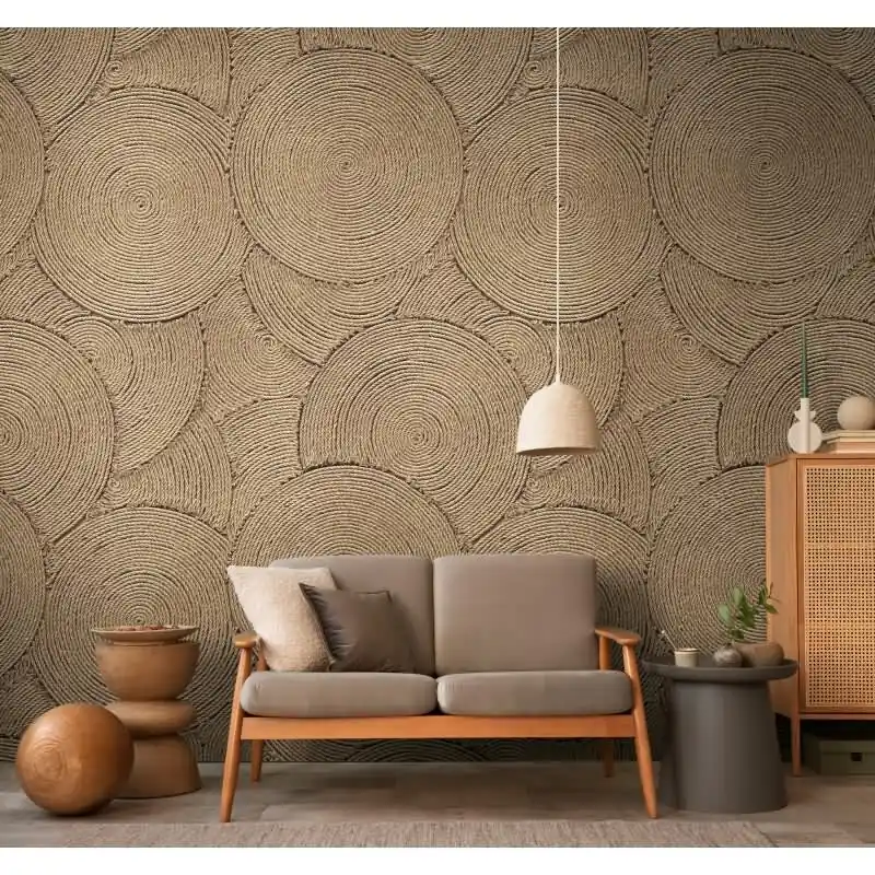 Edle Vliestapete mit Punkte & Kreise in Beige & Braun (Vibes & Styles) (KG-177160) Bestseller