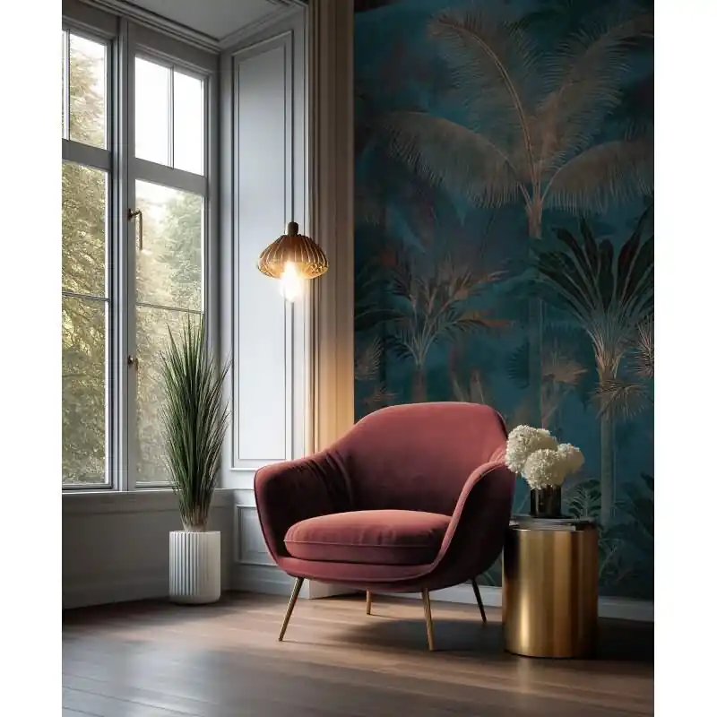 Vliestapete Blau Bäume & Wald - Cuba II Edition von AS-Creation (KG-177166) Zertifiziert