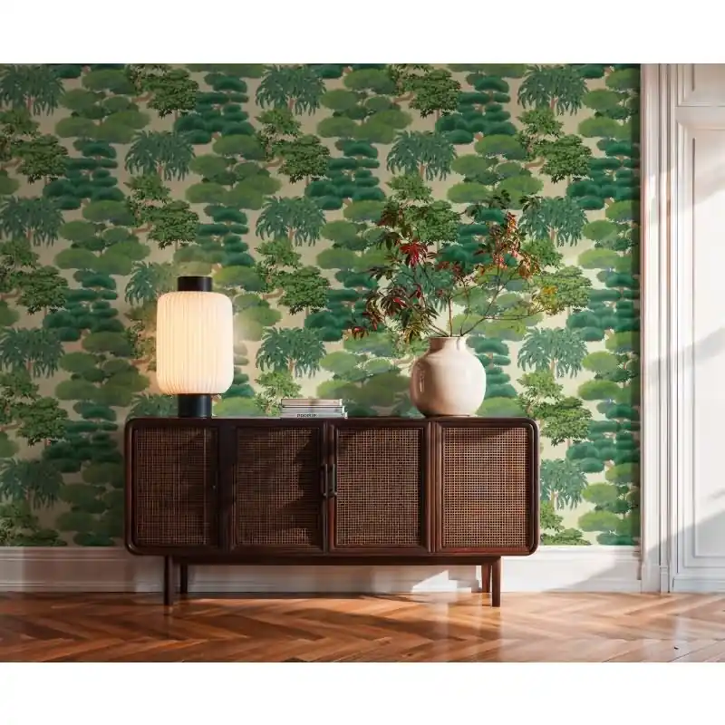 Garantierte Lieferung Grün Bäume & Wald-Design Vliestapete - Cuba II Kollektion (KG-177175)