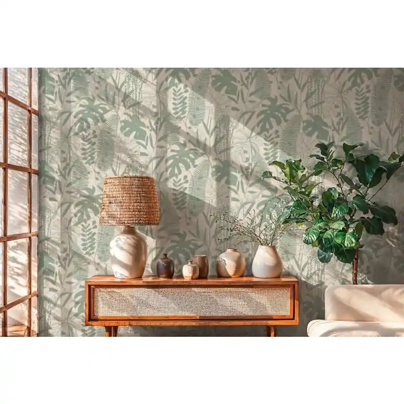 Elegante Vliestapete Beige-Blätter & Zweige - Exklusiv Cuba II (KG-177189) Schnäppchen