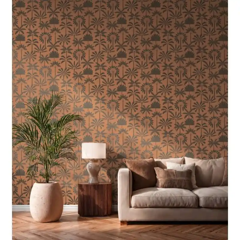 Vliestapete Orange Bäume & Wald - Cuba II Edition von AS-Creation (KG-177186) Neue Ware