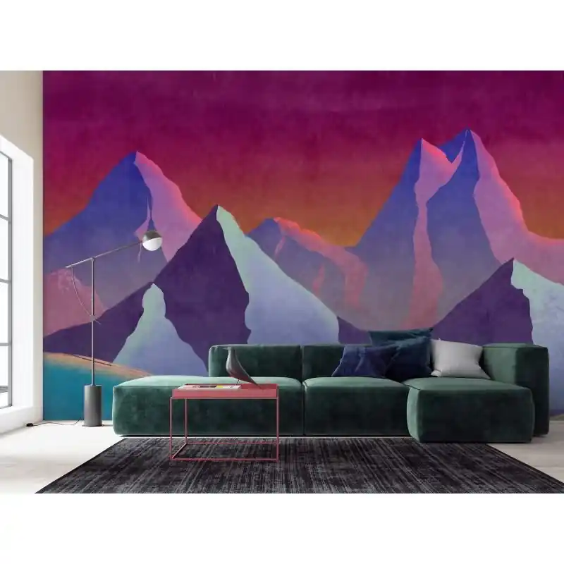 Beliebt Altitude 1 - Lila, Flieder & Blau, Altrosaiger Moderne Wandgestaltung mit vliestapete von AS-Creation (KG-177208)