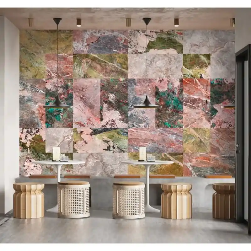 Günstig Mixed Marble - Bunt & Grün, Beigeiger Kunstvolle Vliestapete in vliestapete von AS-Creation (KG-177258)