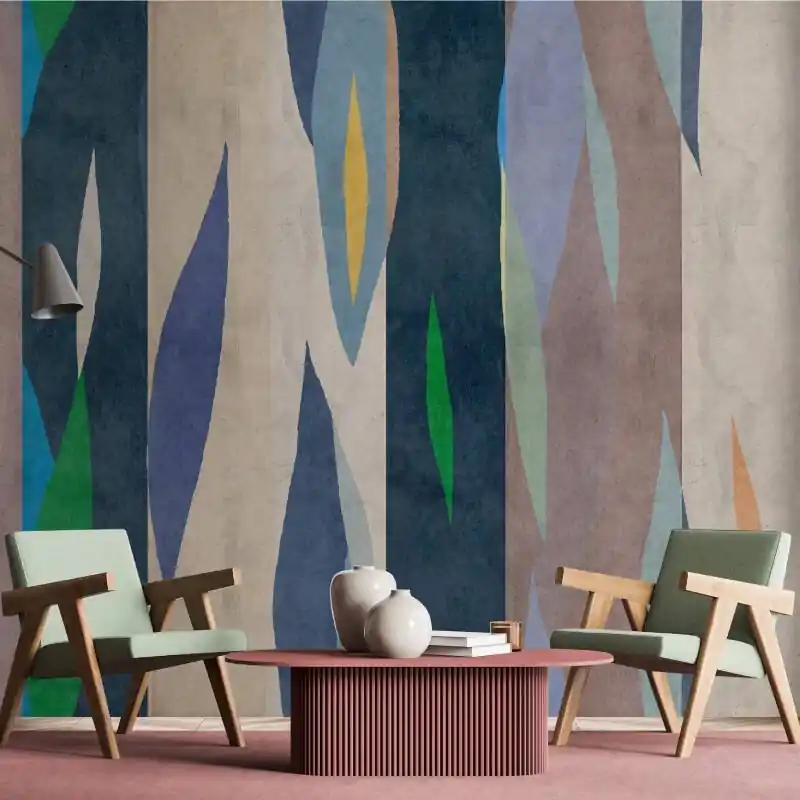 Bestpreis Vito Designtapete - Grau, Silber & Blau, Grüniger streifen, linien & wellen-Muster fuer moderne Raeume von AS-Creation (KG-177277)
