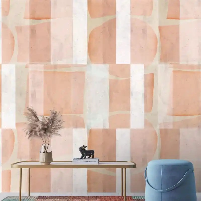 Zora - Beige, Creme & Rosa, Rose, Weißiger Digitaldruck-Vliestapete aus der Walls by Patel 4 Kollektion (KG-177281) Billig