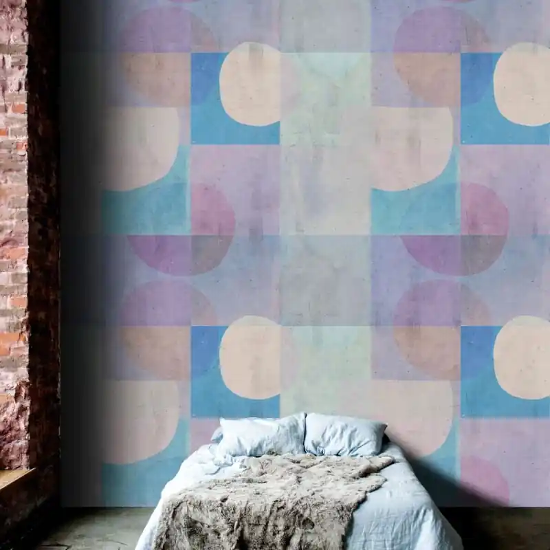 Elija 2 - Bunt & Lila, Flieder, Blauiger Moderne Wandgestaltung mit vliestapete von AS-Creation (KG-177284) Mega-Angebot