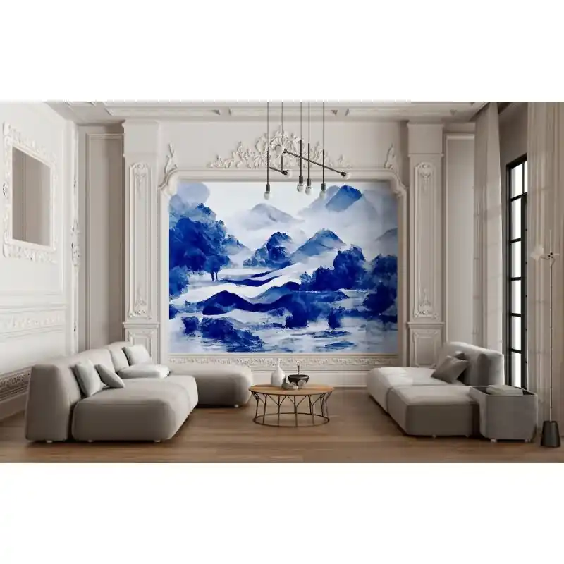 Tinterra 3 Designtapete - Blau & Weißiger landschaft-Muster fuer moderne Raeume von AS-Creation (KG-177292) Garantierte Lieferung