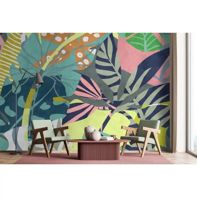 Anais 1 Kunsttapete - Bunt & Blau, Altrosaiger grafik & geometrie-Effekt in Vliestechnik von Walls by Patel 4 (KG-177295) Top-Preis