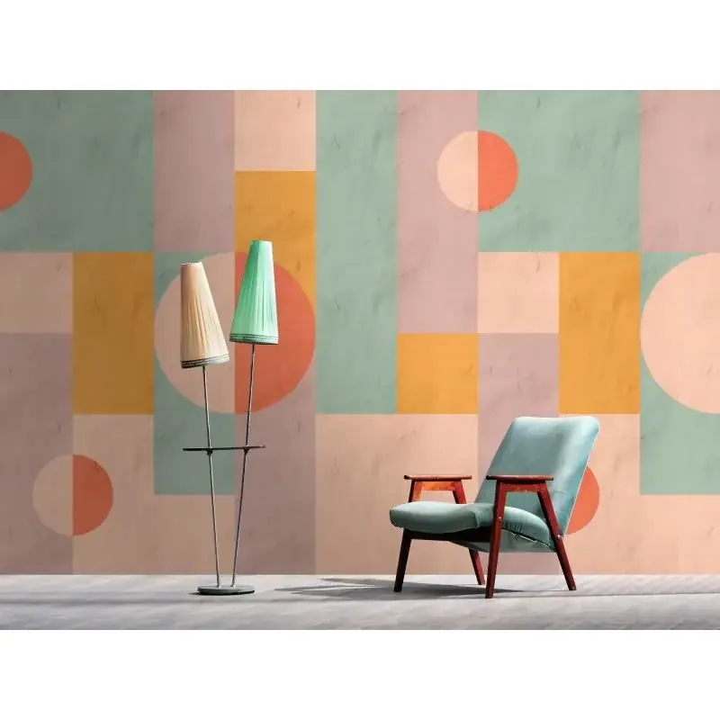 Estrella 2 Designtapete - Beige, Creme & Grün, Gelbiger streifen, linien & wellen-Muster fuer moderne Raeume von AS-Creation (KG-177302) Rabatt