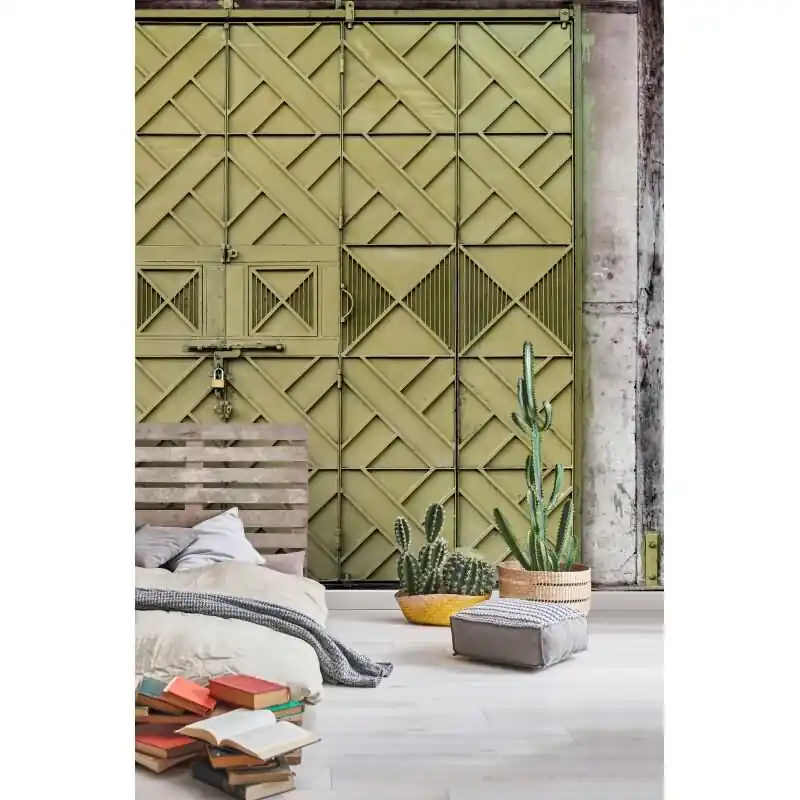 Agra Designerwerkstatt - Grüniger industrial & loft-Motiv auf hochwertiger Vliestapete (KG-177312) Saisonangebot