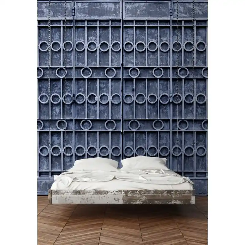 Wochenendangebot Jodhpur Dekorationstapete - Blau & Grau, Silberiger industrial & loft auf hochwertigem Vlies von AS-Creation (KG-177310)