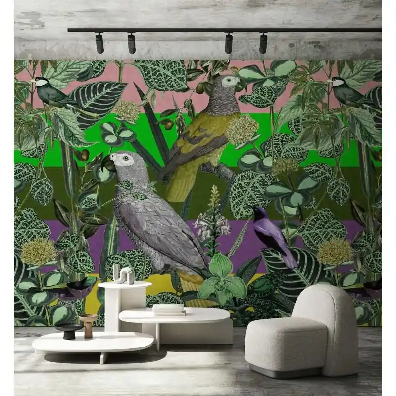Aktuell Amazona 2 - Bunt & Grün, Lilaiger Premium-Vliestapete mit vliestapete von AS-Creation (KG-177322)