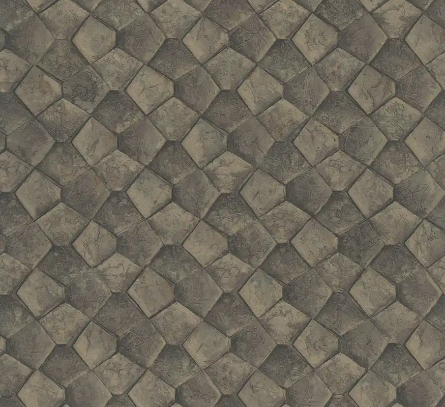 Geometrische Tapete, Schwarz-Gold, 34909, Eclectic, Marburg Angebot