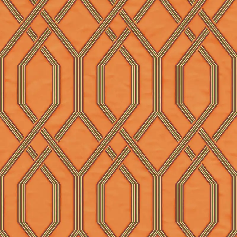 Geometrische Vliestapete, orange, 1502-4, Vera, AdaWall Aktuell