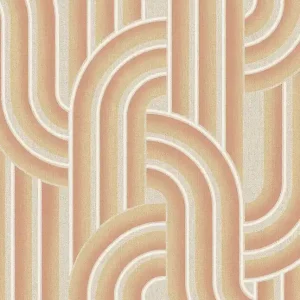 Top-Seller Geometrische Vliestapete, orange-beige, Retro, 340563, Groovy, Eijffinger