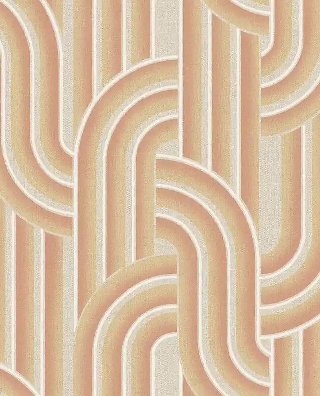 Top-Seller Geometrische Vliestapete, orange-beige, Retro, 340563, Groovy, Eijffinger