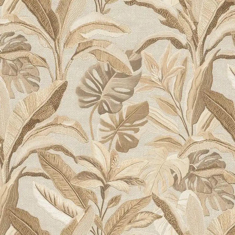 Finale Aktion Luxustapete, beige, Blumen, Blätter, 73802, Tendenze, Emiliana Parati