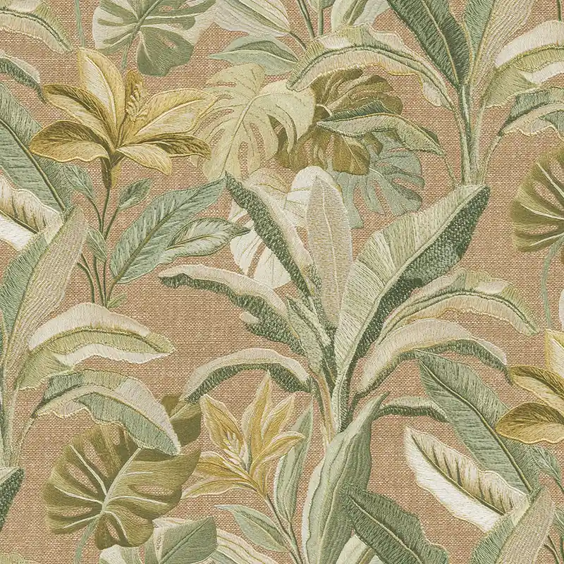 Luxustapete, braun-grün, Blumen, Blätter, 73806, Tendenze, Emiliana Parati Direkt Vom Hersteller