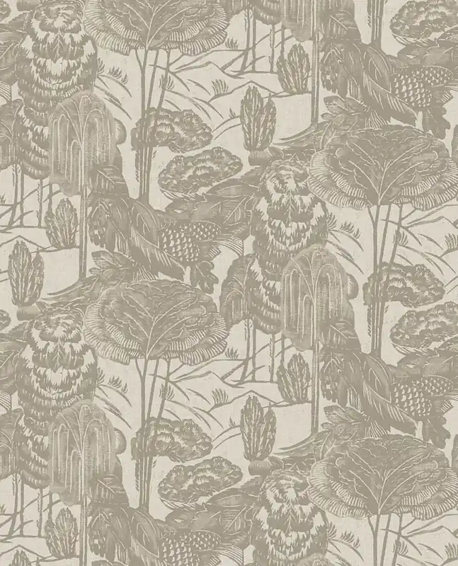 Nur Für Kurze Zeit Vliestapete, braun-beige, Blätter, Bäume, 340541, Groovy, Eijffinger