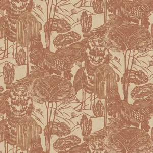 Vliestapete, Ziegelrot, Blätter, Bäume, 340543, Groovy, Eijffinger Sichere Zahlung