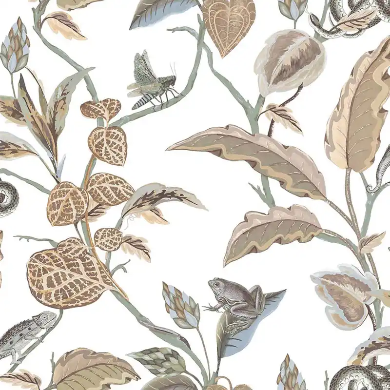 Sofort Bestellen Vliestapete, braun-blau, Blätter, 15506, Botany House, Cristiana Masi by Parato