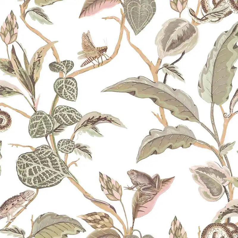 Vliestapete, grün-rosa, Blätter, 15507, Botany House, Cristiana Masi by Parato Top-Seller