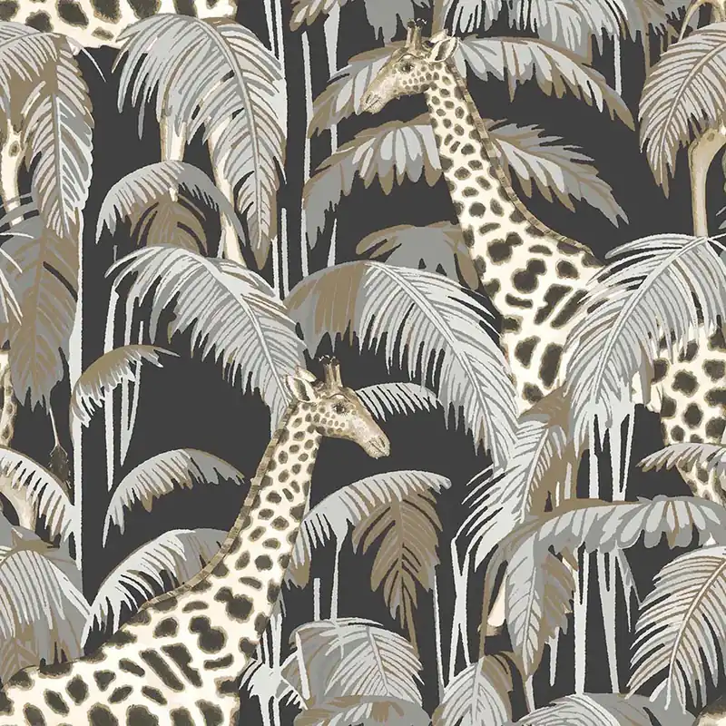 Finale Aktion Vliestapete, schwarz, Giraffen, 15529, Botany House, Cristiana Masi by Parato