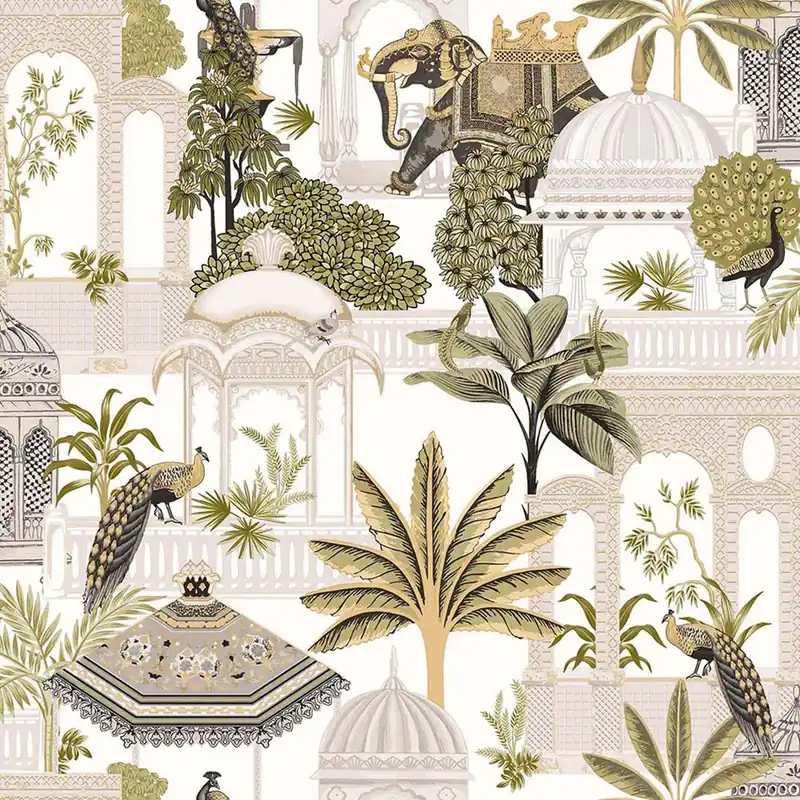 Ausverkauf Vliestapete, grau-grün, Garten, 15537, Botany House, Cristiana Masi by Parato
