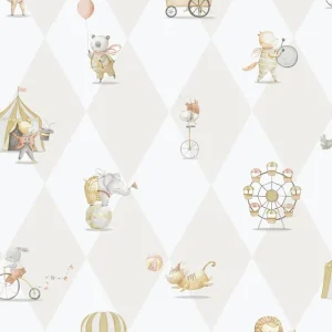 Kinder Vliestapete, grau-beige, Tiere, 282-3, Enzo, ICH Wallcoverings Beliebt