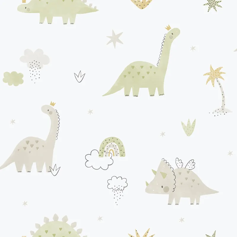 Kinder Vliestapete, grün, Dinosaurier, 283-3, Enzo, ICH Wallcoverings Garantierte Lieferung