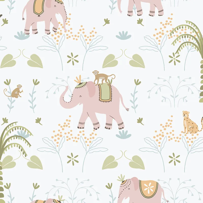 Schneller Versand Kinder Vliestapete, rosa, Tiere, 285-1, Enzo, ICH Wallcoverings