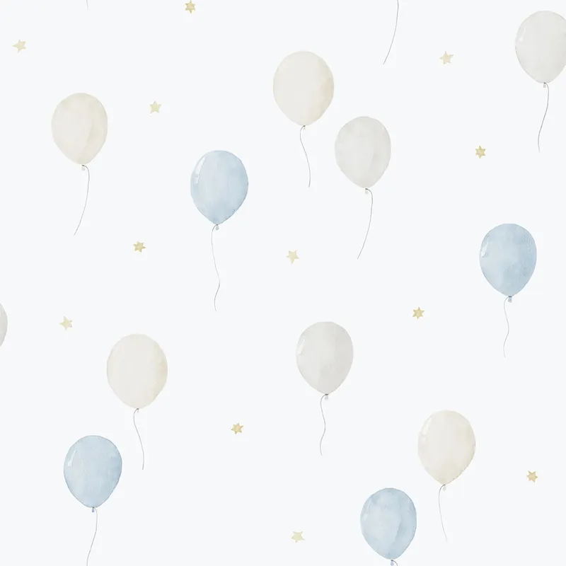 Kinder Vliestapete, blau, Luftballons, 287-2, Enzo, ICH Wallcoverings Beliebt
