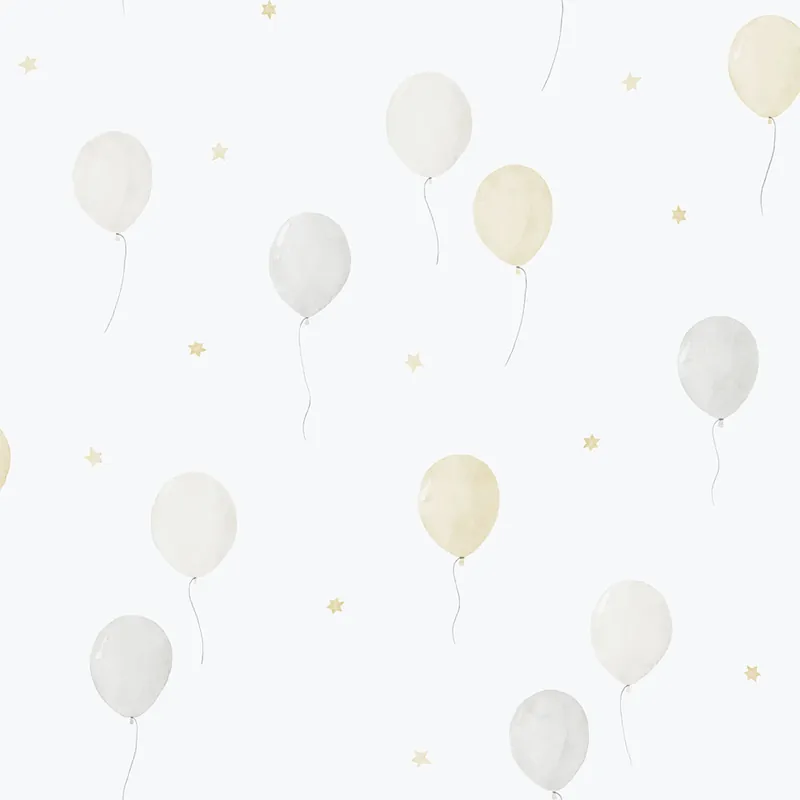 Direkt Vom Hersteller Kinder Vliestapete, grau-beige, Luftballons, 287-3, Enzo, ICH Wallcoverings