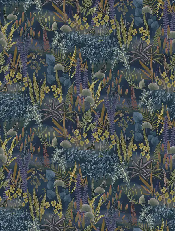 Vlies-Fototapete, blau, Blätter, FW4005-4, Feature Walls, Decoprint Rabatt