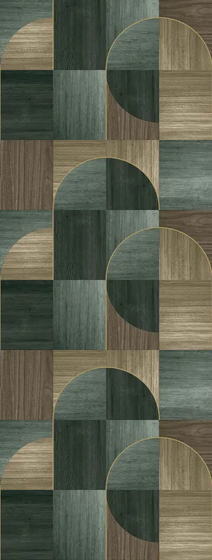 Grafische Bildtapete in Grün, FW4012-2, Feature Walls, Decoprint Markenware
