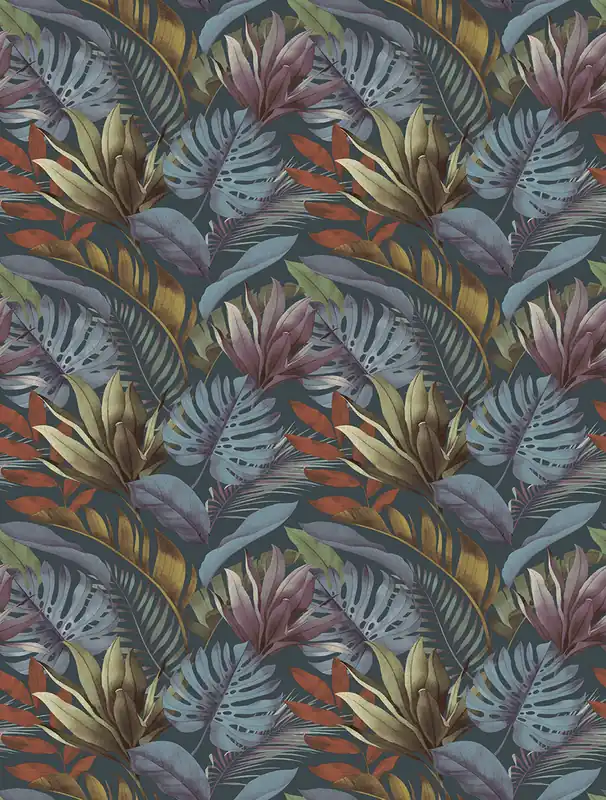 Schneller Versand Vlies-Fototapete, blau-braun, Blätter, FW4059-5, Feature Walls, Decoprint