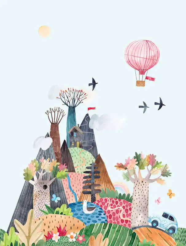 Geprüft Kinderfototapete, Landschaft, CW6036-2, Cute Walls, Decoprint