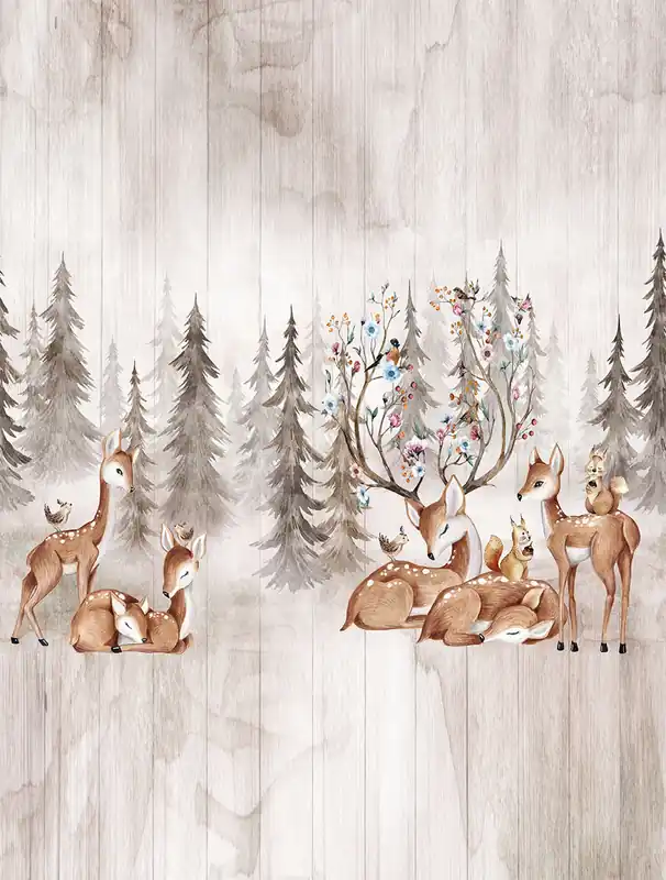 Nur Heute Kinderfototapete, Waldtiere, CW6046-1, Cute Walls, Decoprint