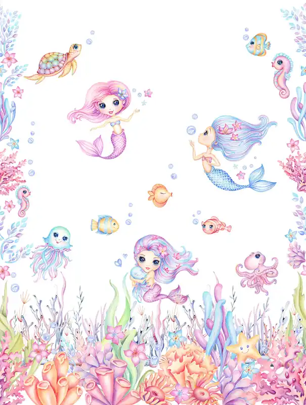 Finale Aktion Kinderfototapete, Unterwasserwelt, CW6059-1, Cute Walls, Decoprint