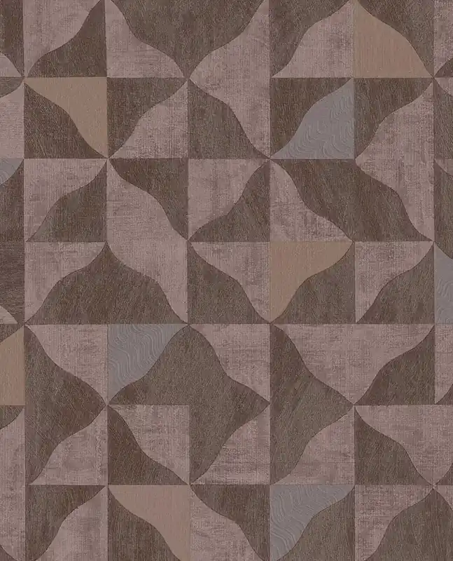 Geprüft Geometrische Vliestapete, braun, 340323, Sensory Eijffinger