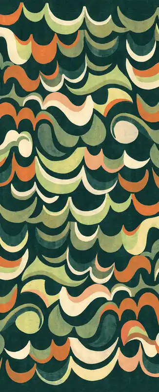 Bestseller Vlies-Fototapete, grün, Wellen, DGRHA1041-300, Rhapsody, Masureel