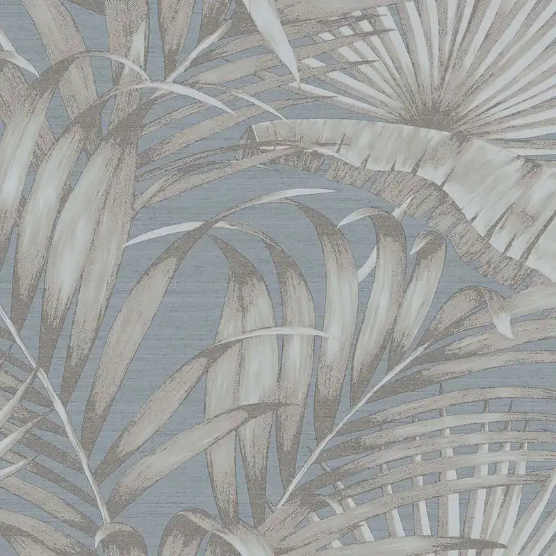 Begrenztes Angebot Luxuriöse Vliestapete, blau, Blätter, 42206, Aura, Cristiana Masi by Parato