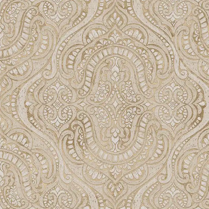 Luxuriöse Vliestapete, braun-beige, Barock, 42213, Aura, Cristiana Masi by Parato Geprüft