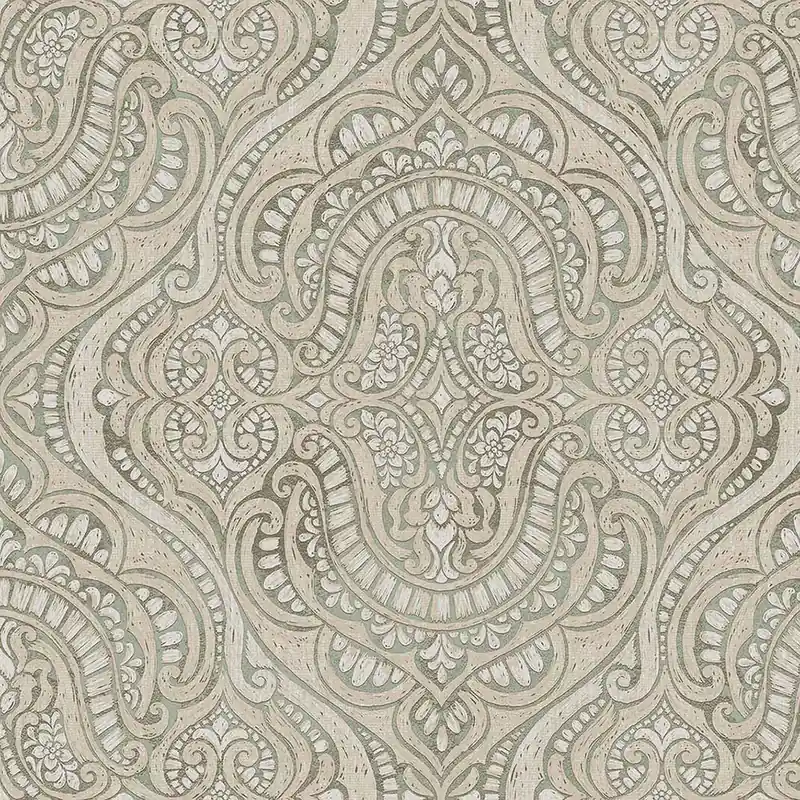 Garantierte Lieferung Luxuriöse Vliestapete, grün-beige, Barock, 42217, Aura, Cristiana Masi by Parato