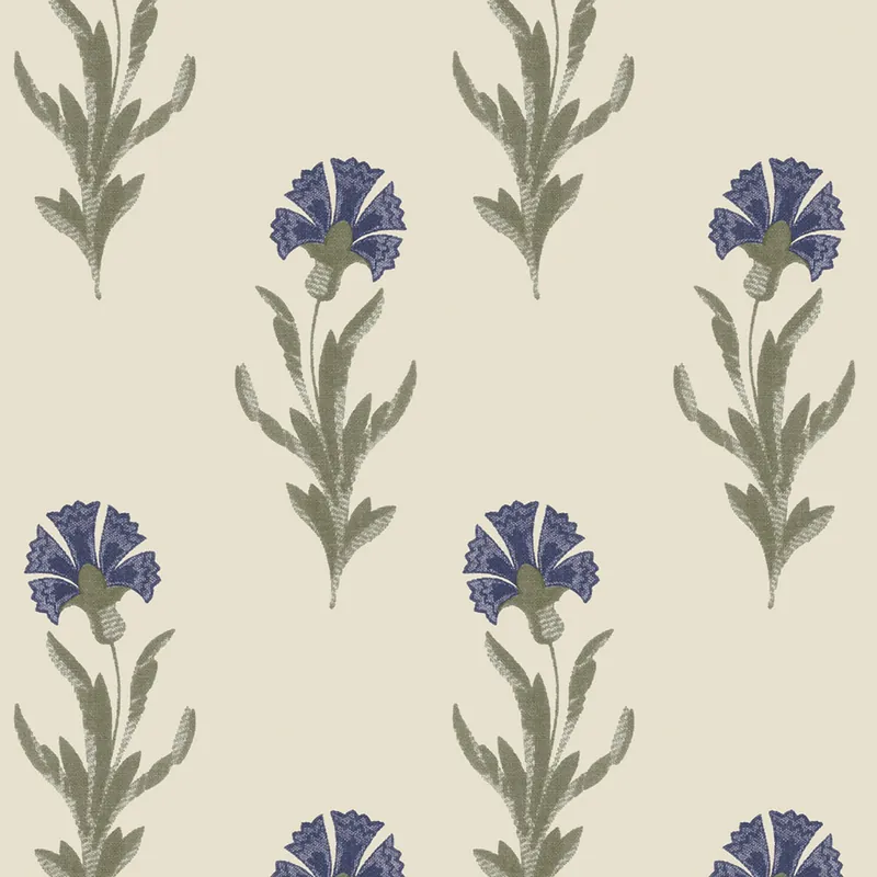 Cremefarbene florale Vliestapete mit Kornblumen, 121068, Laura Ashley 3 Neue Kollektion