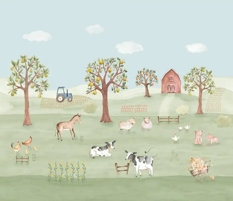 Fototapete für Kinder, Bauernhof, 981-2, Mika, ICH Wallcoverings Begrenztes Angebot