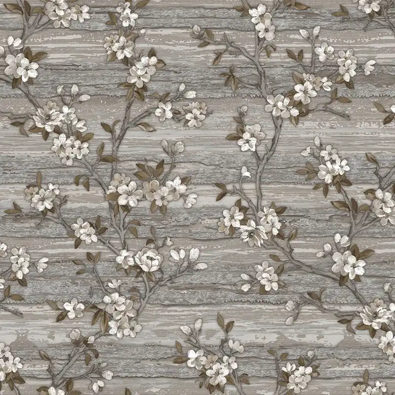 Vliestapete, grau, Blumen, 1505-3, Vera, AdaWall Schneller Versand